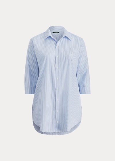 Women's Ralph Lauren Striped Poplin Sleep Shirt | 458719OTC